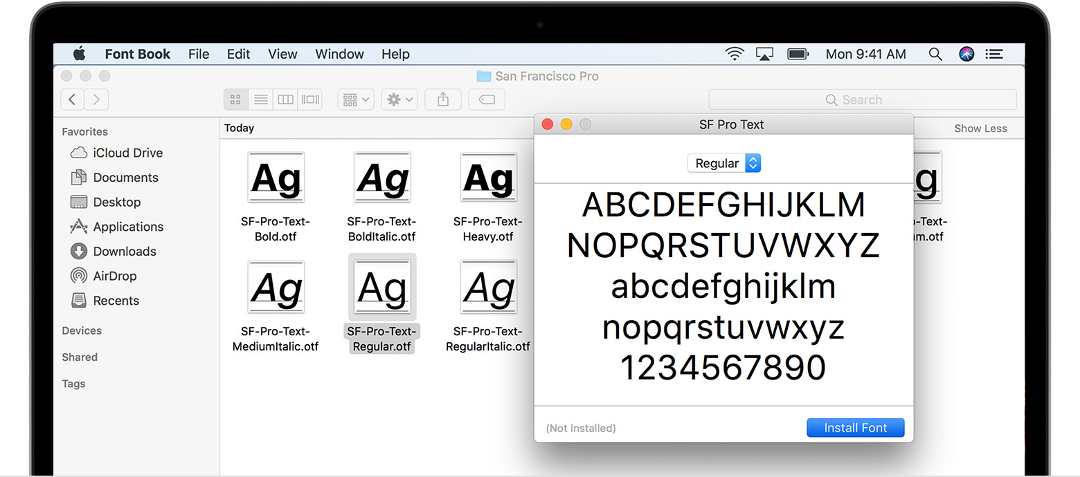 Free fonts for mac